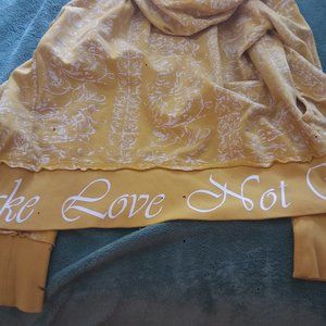 make love not war yellow hoodie